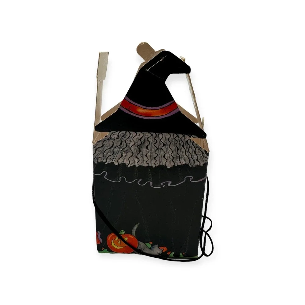 2 VTG 80s Midwest Imports of Cannon Falls Halloween Paper Witch Boxes Die Cut‎